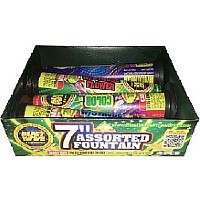 Fireworks - Fountains Fireworks - 7 inch Assorted Fountain 4 Piece