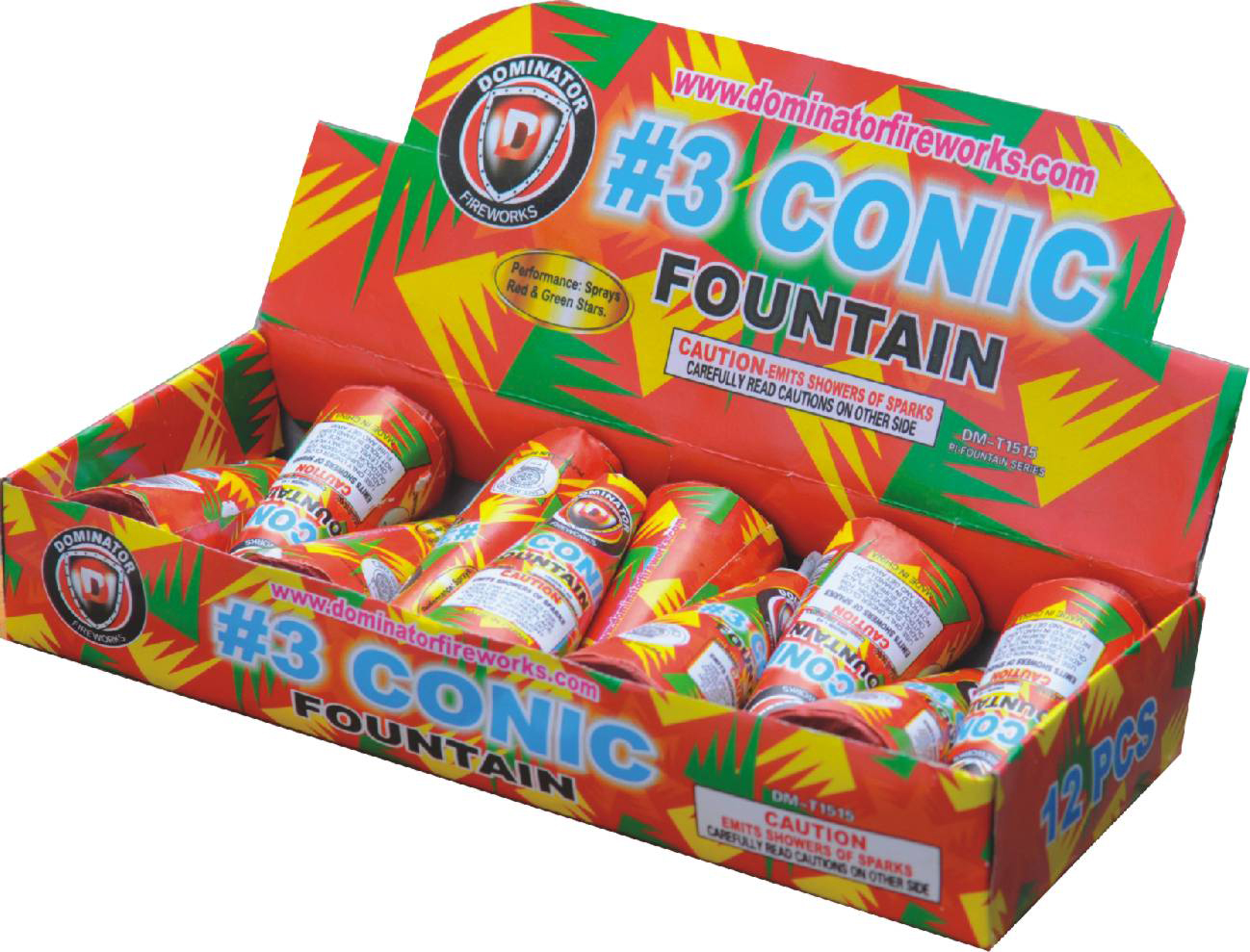 Fireworks - Cone fountain fireworks - No. 3 Medium Conic  Fountain 