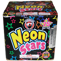 Fireworks - 200G Multi-Shot Cake Aerials - Neon Stars 200g Fireworks Cake