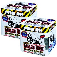 Fireworks - 200G Multi-Shot Cake Aerials - Buy One Get One Mad Ox A Rampage in the Sky