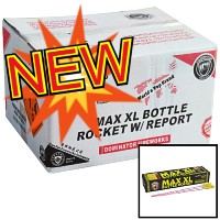 Dominator Max Bottle Rocket with Report XL Wholesale Case 25/144 Fireworks For Sale - Wholesale Fireworks 