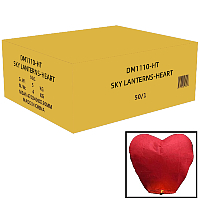 Fireworks - Wholesale Fireworks - Sky Lantern Heart Wholesale Case 50/1