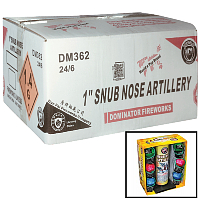 Fireworks - Wholesale Fireworks - 1 inch Snub Nose Artillery Wholesale Case 24/6