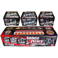 Judge Jury Executioner 500G Assortment Case Fireworks For Sale - 500g Firework Cakes 