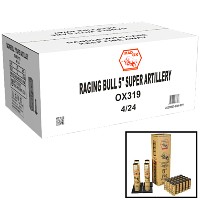 Raging Bull 5 inch Artillery 24 Shot Wholesale Case 4/24 Fireworks For Sale - Wholesale Fireworks 