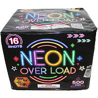 Neon Over Load Fireworks For Sale - 500g Firework Cakes 