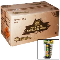 Fireworks - Wholesale Fireworks - Poly Pack Artillery Shell 6 Shot Wholesale Case 24/6