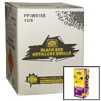 Fireworks - Wholesale Fireworks - Black Box Artillery Compact Box 6 Shot Wholesale Case 12/6