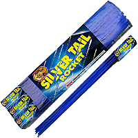 Fireworks - Bottle Rockets - Silver Tail Rocket 144 Piece