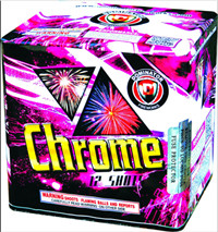 Fireworks - 200G Multi-Shot Cake Aerials - Chrome - 200g Fireworks Cake