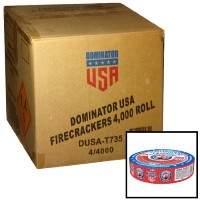 Fireworks - Wholesale Fireworks - Dominator USA Firecrackers 4000s Roll Wholesale Case 4/1