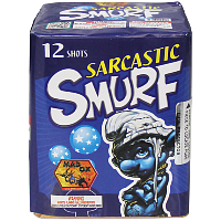 Fireworks - 200G Multi-Shot Cake Aerials - Sarcastic Smurf 200g Fireworks Cake