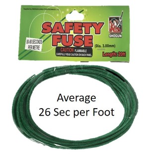 Fireworks - Fireworks Fuse & Firing Systems - Visco Safety Fuse 20 feet