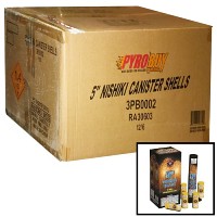 5 inch Nishiki Canister Shells 6 Shot Wholesale Case 12/6 Fireworks For Sale - Wholesale Fireworks 