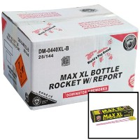 Dominator Max Bottle Rocket with Report XL Wholesale Case 25/144 Fireworks For Sale - Wholesale Fireworks 