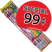 Fireworks - Roman Candles - 99 CENT SPECIAL 10 Ball Small Magical Roman Candle 12 Piece