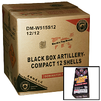 Black Box Artillery Shells 12 Shot Wholesale Case 12/12 Fireworks For Sale - Wholesale Fireworks 