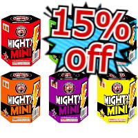 Fireworks - 200G Multi-Shot Cake Aerials - Mighty Mini 200g Fireworks Cake 6 Piece