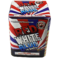 Red White and Blue Bombs 200g Fireworks Cake Fireworks For Sale - 200G Multi-Shot Cake Aerials 