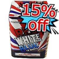 Red White and Blue Bombs 200g Fireworks Cake Fireworks For Sale - 200G Multi-Shot Cake Aerials 