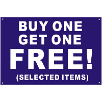 Fireworks - Fireworks Promotional Supplies - 4x6 Buy One Get One Free Banner