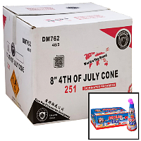 Fireworks - Wholesale Fireworks - 8 inch 4th of July Cone Wholesale Case 48/2
