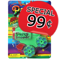 Fireworks - Party Poppers - 99 CENT SPECIAL Party Popper Gun 6 Shot Poppers