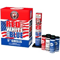 Fireworks - Reloadable Artillery Shells - Red White and Blue 5 inch 60g Shells Reloadable Artillery