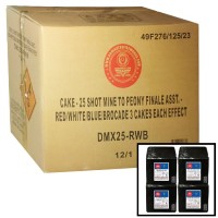 25 Shot Mine to Peony Finale Assortment Wholesale Case 3/4 Fireworks For Sale - Wholesale Fireworks 