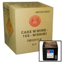 16 Shot Nishiki with Mine 200g Wholesale Case 8/1 Fireworks For Sale - Wholesale Fireworks 