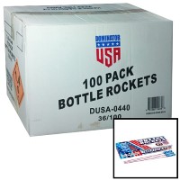 Fireworks - Wholesale Fireworks - Dominator USA 100 Pack Bottle Rocket Wholesale Case 36/100