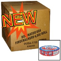 Dominator USA Firecrackers 4000s Roll Wholesale Case 4/1 Fireworks For Sale - Wholesale Fireworks 
