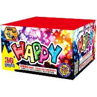 Fireworks - 200G Multi-Shot Cake Aerials - 36 Shot Happy 200g Fireworks Cake