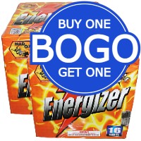 Buy One Get One Energizer 500g Fireworks Cake Fireworks For Sale - BOGO! Buy One Get One Free Fireworks Special 