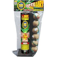 Fireworks - Reloadable Artillery Shells - Poly Pack Artillery Shells 6 Shot Reloadable Artillery